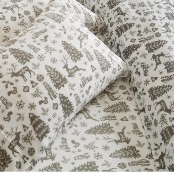 Great bay home queen velvet fleece sheets set - Picture 3 of 6